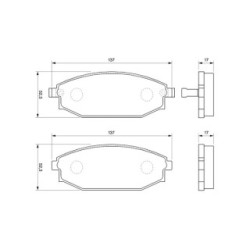 Jeu de plaquettes de frein BOSCH 0986424727 pour HYUNDAI, MITSUBISHI GALLOPER, SONATA BOSCH
