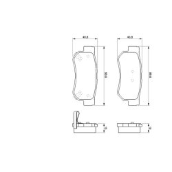 Jeu de plaquettes de frein BOSCH 0986424728 pour HYUNDAI, KIA OE 4841321A10