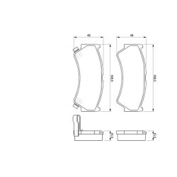 Jeu de plaquettes de frein BOSCH 0986424732 pour SUZUKI BALENO OE 5581064G00000