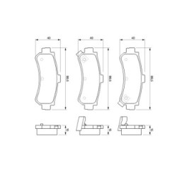 Brake Pad Set BOSCH 0986424734 OE Ref V9118N050