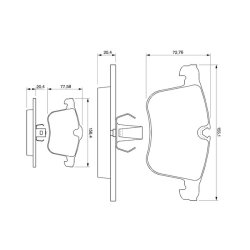 Jeu de plaquettes de frein BOSCH 0986424743 OE 1605079