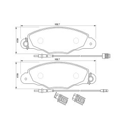 Plaquettes de frein BOSCH 0986424746 pour PEUGEOT 605 BOSCH