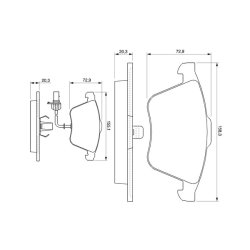 Plaquettes de frein BOSCH 0986424779 pour AUDI A6 OE 4B0698151AD