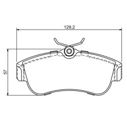 Jeu de plaquettes de frein BOSCH 0986424826