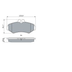 Jeu de plaquettes de frein BOSCH 0986424877 OE 05103557AA BOSCH