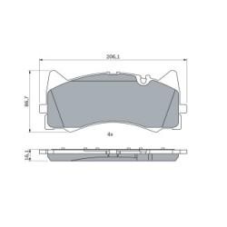 Brake Pad Set BOSCH 0986424886 OE Ref A 000 420 94 00