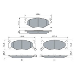 Brake Pad Set BOSCH 0986424892 OE Ref 4423 812