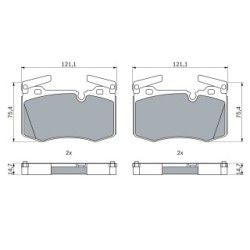 Brake Pad Set BOSCH 0986424918 OE Ref 34 11 6 789 157