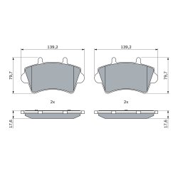 Jeu de plaquettes de frein BOSCH 0986424938 pour NISSAN INTERSTAR OE 4106000Q0M BOSCH