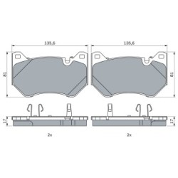 Brake Pad Set BOSCH 0986424965 OE Ref 80A 698 151 F
