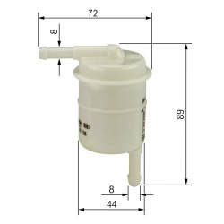 Filtre à carburant BOSCH 0986450009 pour NISSAN BLUEBIRD, SUNNY