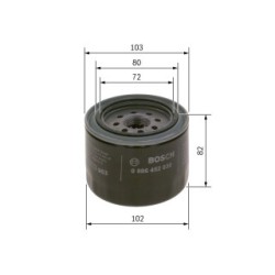 Oil Filter BOSCH 0986452030 OE Ref 90915 03003
