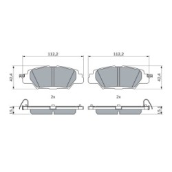 Plaquettes de frein BOSCH 0986460006 pour MAZDA CX-5 OE KAY0-26-48Z BOSCH