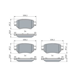 Brake Pad Set BOSCH 0986460010 OE Ref GMY0-26-43Z
