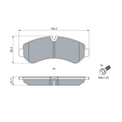 Brake Pad Set BOSCH 0986460013 OE Ref A 907 420 87 00