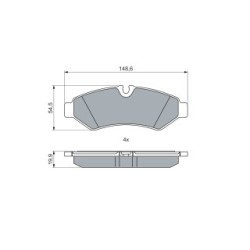 Jeu de plaquettes de frein BOSCH 0986460026 pour MERCEDES SPRINTER OE A9074208101 BOSCH