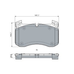Jeu de plaquettes de frein BOSCH 0986460037 pour MERCEDES CLASS G, GLE, GLS BOSCH