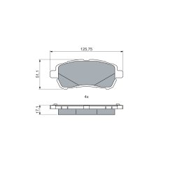 Plaquettes de frein BOSCH 0986460048 pour FORD KA+ OE G1B52001AA BOSCH