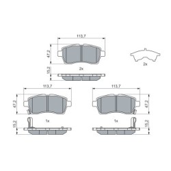 Brake Pad Set BOSCH 0986460075 OE Ref 55810-62R00
