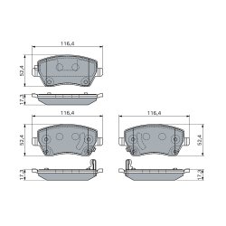 Jeu de plaquettes de frein BOSCH 0986460123 pour NISSAN MICRA OE D1M601HAVA BOSCH