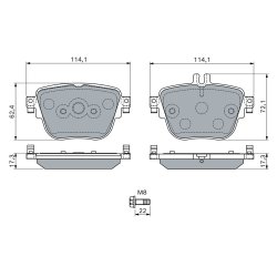 Plaquettes de frein BOSCH 0986460133 pour MERCEDES CLS, Classe E BOSCH