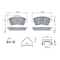 Plaquettes de frein BOSCH 0986460141 pour VOLVO XC40 OE 31471409 BOSCH