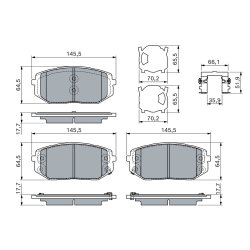 Plaquettes de frein BOSCH 0986460164 pour HYUNDAI, KIA IONIQ, TUCSON, EV6 BOSCH