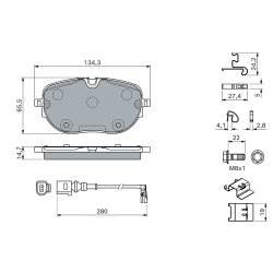 Jeu de plaquettes de frein BOSCH 0986460198 pour CUPRA, VW BORN, ID.3 OE 1EA698151