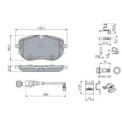 Jeu de plaquettes de frein BOSCH 0986460201 pour AUDI, CUPRA, SKODA, VW BOSCH