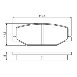 Brake Pad Set BOSCH 0986460935 OE Ref AY040KE001 BOSCH