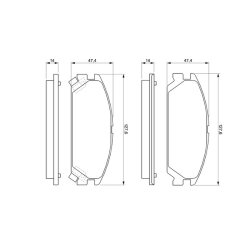 Jeu de plaquettes de frein BOSCH 0986460936 pour HONDA ACCORD, CRX, INTEGRA