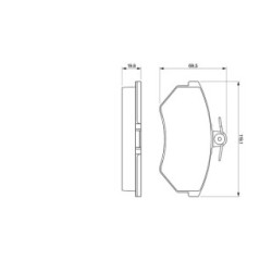 Brake Pad Set BOSCH 0986460944 OE Ref 8A0 698 151 C