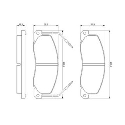 Jeu de plaquettes de frein BOSCH 0986460946 pour VAUXHALL, RENAULT ARENA, TRAFIC BOSCH