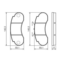 Jeu de plaquettes de frein BOSCH 0986460947 pour MERCEDES MB OE A6314200120 BOSCH