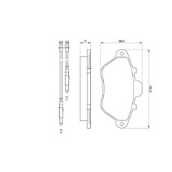 Plaquettes de frein BOSCH 0986460950 pour PEUGEOT 605 OE 425080 BOSCH