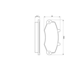 Jeu de plaquettes de frein BOSCH 0986460963 OE 1502951