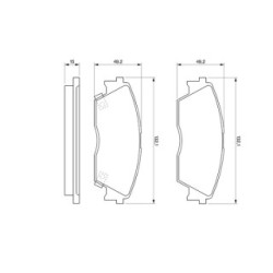 Jeu de plaquettes de frein BOSCH 0986460972 pour HONDA CIVIC, CRX, PRELUDE OE AY040HN001 BOSCH