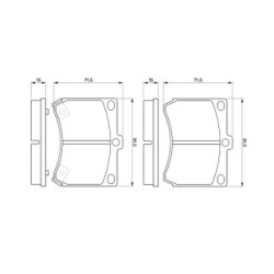 Plaquettes de frein BOSCH 0986460974 pour FORD ASIE & OCÉANIE, MAZDA OE BCYA3323Z BOSCH