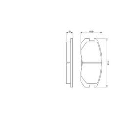 Jeu de plaquettes de frein BOSCH 0986460980 pour DAIHATSU, MITSUBISHI, PROTON, TOYOTA BOSCH