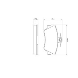 Jeu de plaquettes de frein BOSCH 0986460989 pour VOLVO 440, 460, 480 OE 3344061 BOSCH