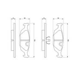 Jeu de plaquettes de frein BOSCH 0986460996 pour SAAB, VOLVO OE 5055967 BOSCH