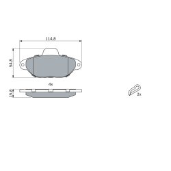 Jeu de plaquettes de frein BOSCH 0986461119 pour FIAT OE 71737179 BOSCH
