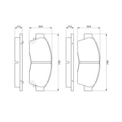 Jeu de plaquettes de frein BOSCH 0986461123 pour TOYOTA OE 446533021 BOSCH