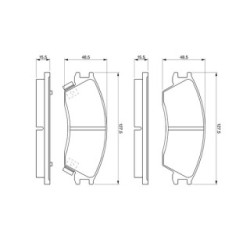 Brake Pad Set BOSCH 0986461127 OE Ref 25A1058101