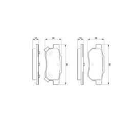 Brake Pad Set BOSCH 0986461131 OE Ref AY060HN002