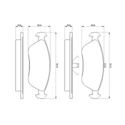 Jeu de plaquettes de frein BOSCH 0986461137 pour VOLVO 440, 460, 480