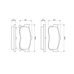 Brake Pad Set BOSCH 0986461144 OE Ref 44060 31U92