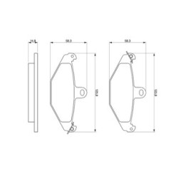 Jeu de plaquettes de frein BOSCH 0986461148 pour RENAULT OE 04762999 BOSCH
