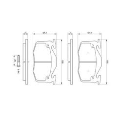 Brake Pad Set BOSCH 0986461149 OE Ref 77 01 203 919