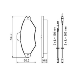 Jeu de plaquettes de frein BOSCH 0986461757 pour CITROËN XANTIA OE RP425114 BOSCH
